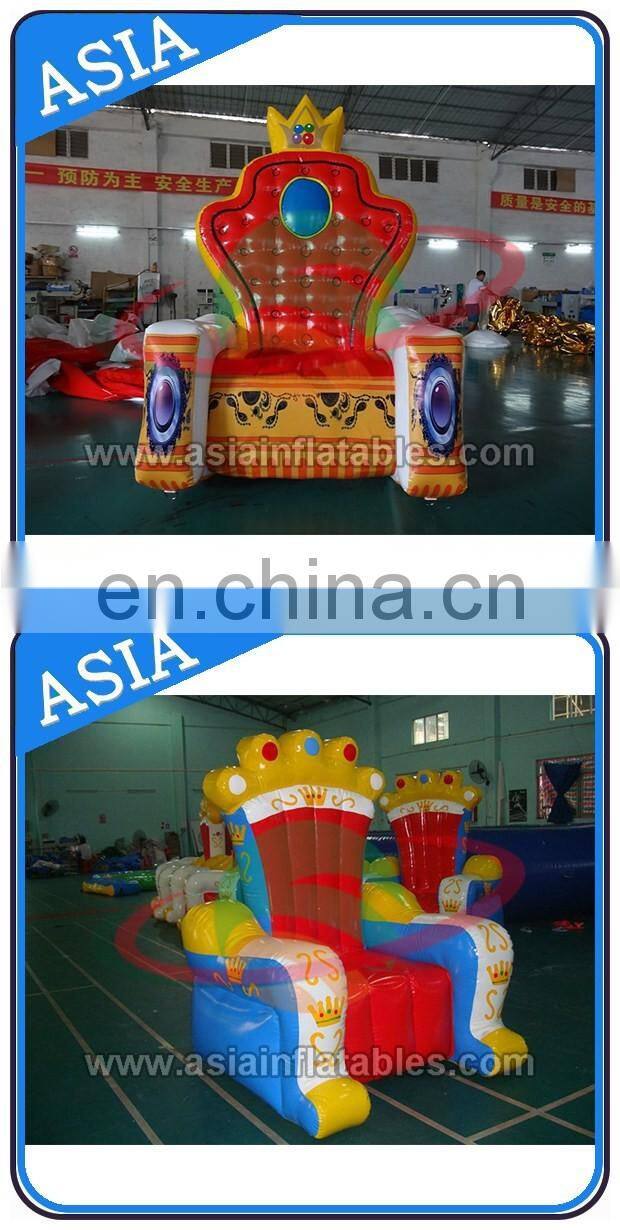 Hot sale inflatable king throne inflatable chair for outdoor game
