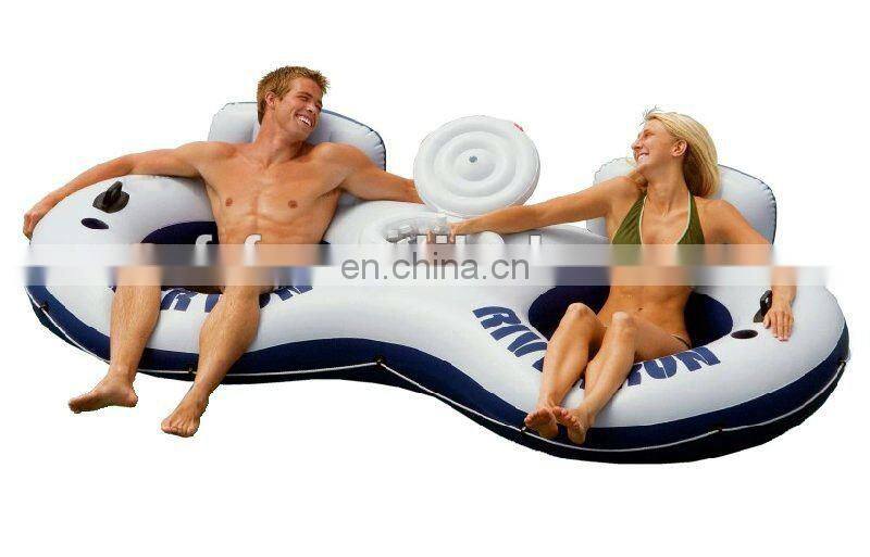 inflatable river run 2-Person Water Tube Float with Cooler