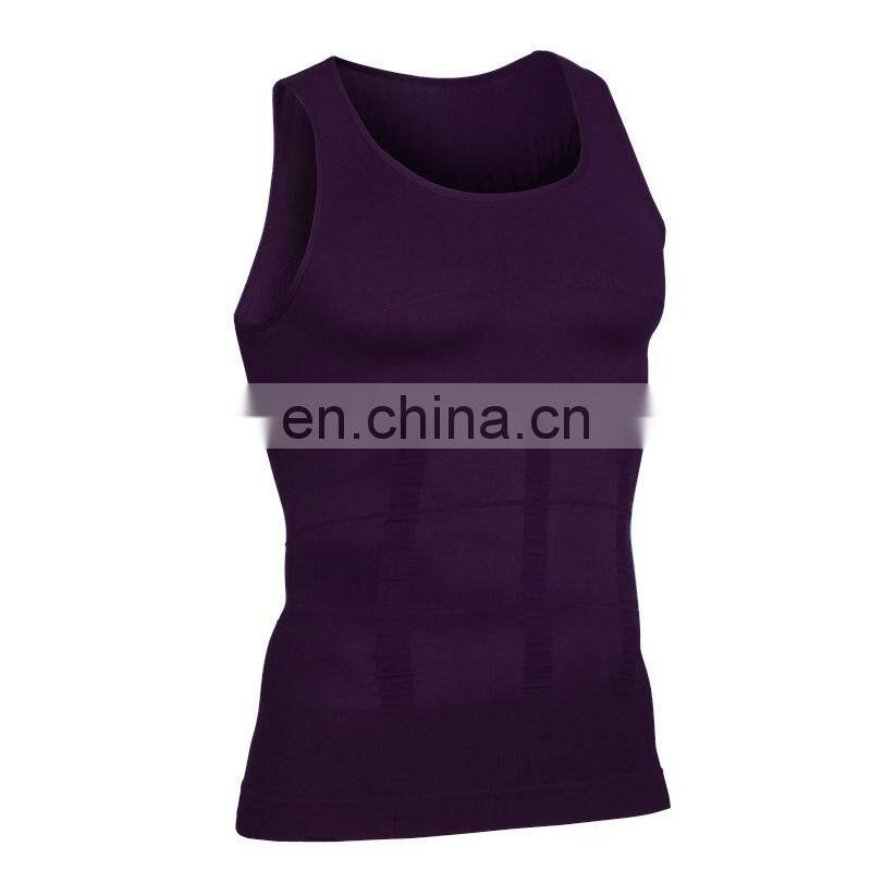 Mens Slimming Body Shaper Vest Shirt Abs Abdomen Slim#MV-01