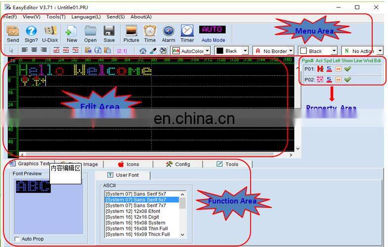 alibaba new product message moving 12volt led car window display with wireless remote control