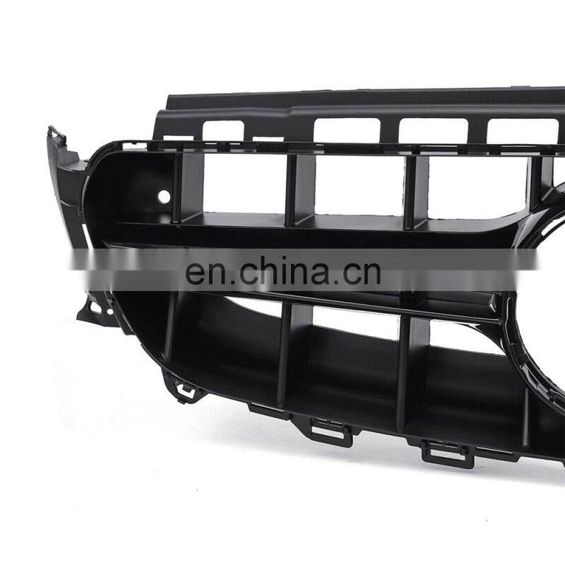 W/ Camera AMG C63S Style Grill Grille Black 16-19 For Mercedes-Benz W213 S213
