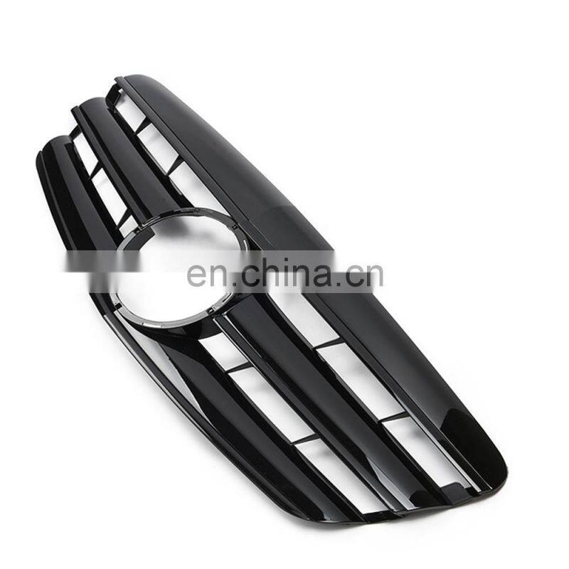 Front Glossy Black ABS Grille Grill Fit For Mercedes Benz S-Class W221 2006-2009