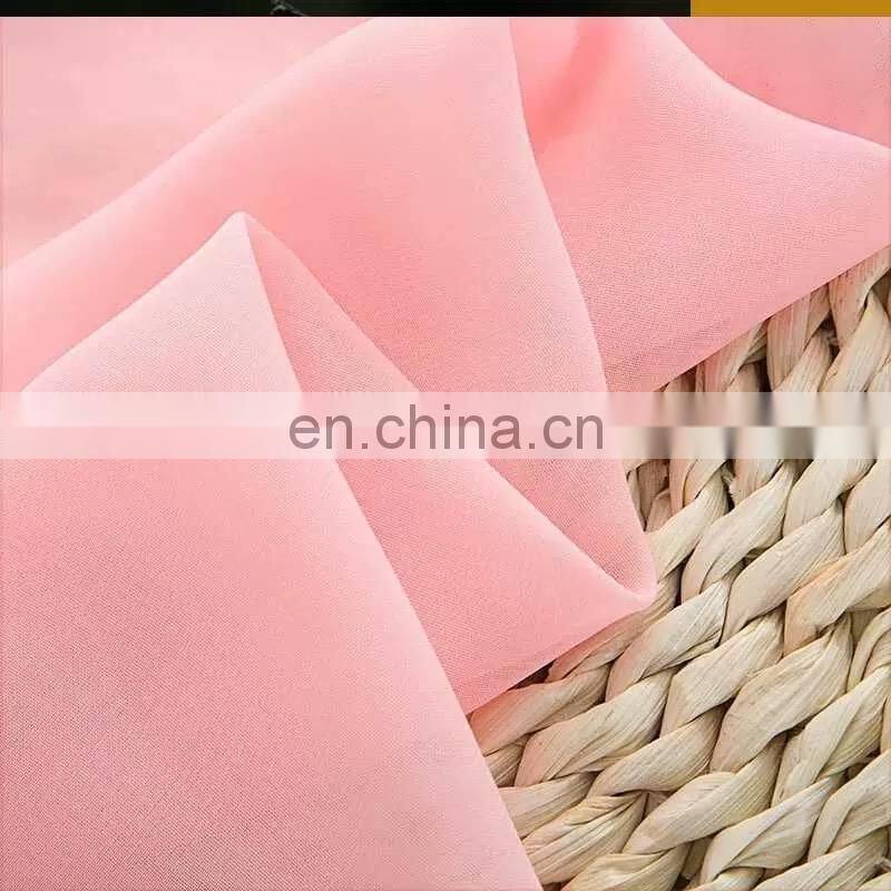 China supplier 100% polyester woven chiffon fabric for woman dress