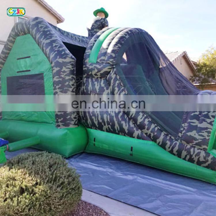 military inflatable bouncer bouncing jumping bouncy castle bounce house