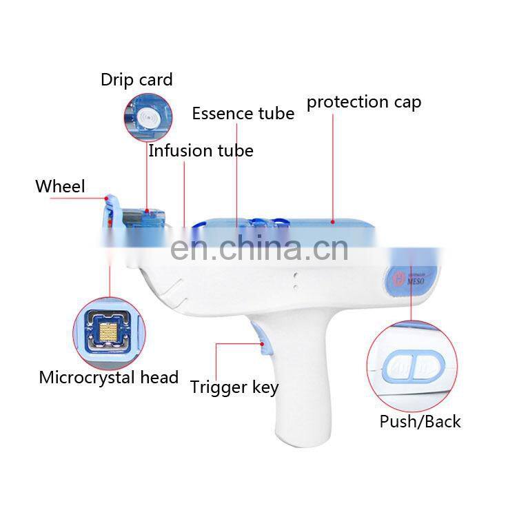 Portable salon use Radio Frequency face lifting wrinkle removal skin rejuvenation water oxygen jet mesotherapy gun