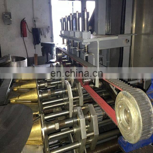 Industrial Full Automatic Cone Baking Production Line Rolled Biscuit Sugar Waffle Cone Maker Icecream Cone Machinery for Sale