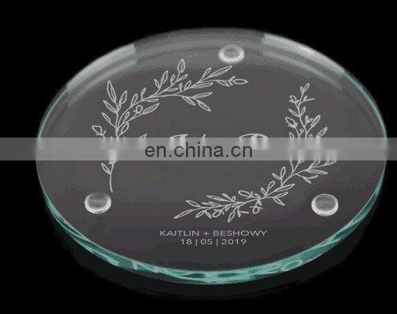 Personalized Glass Coasters for weddings with free sample