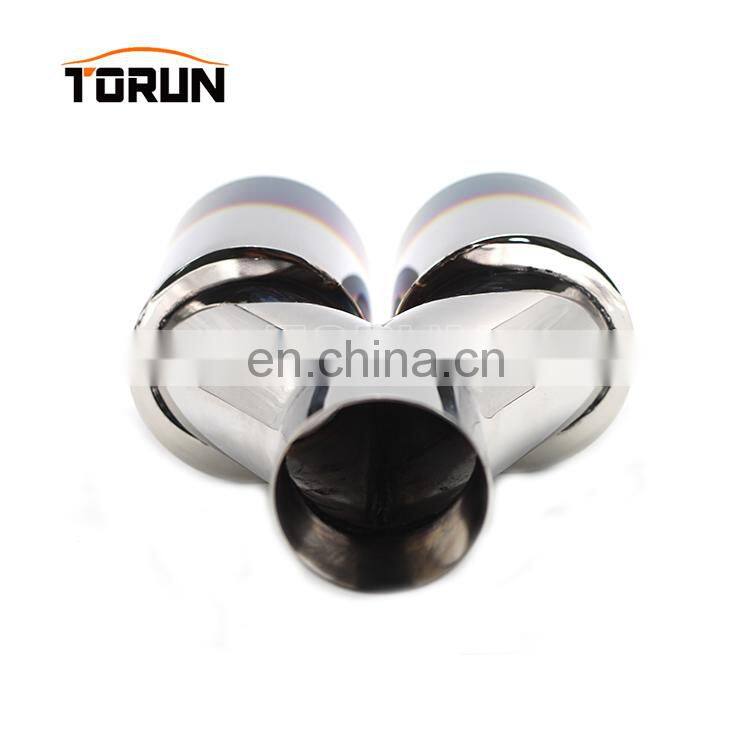 Hot sale high quality Universal blue burnt exhaust double tips