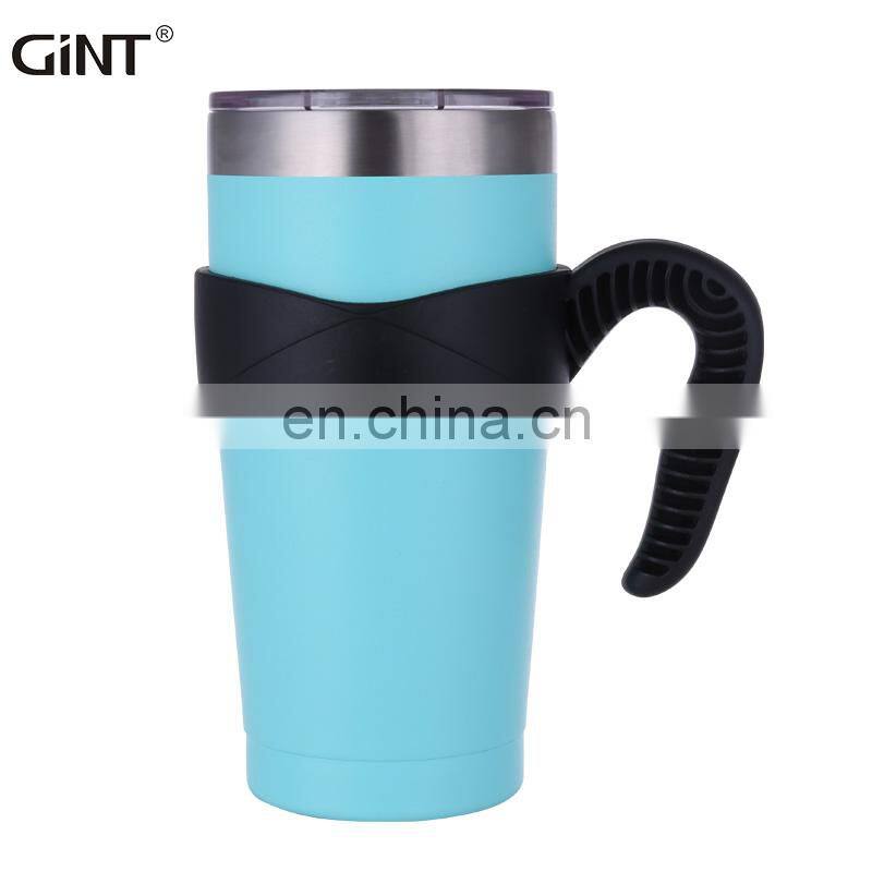 2021 GINT Best Selling Tea Cup 20 oz Insulated Tumbler with Lid for car outdoor Colorful Coffee Sublimation Mug with holder