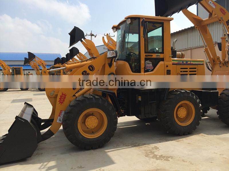 Shandong hydraulic joystick wheel loader mini wheel loader