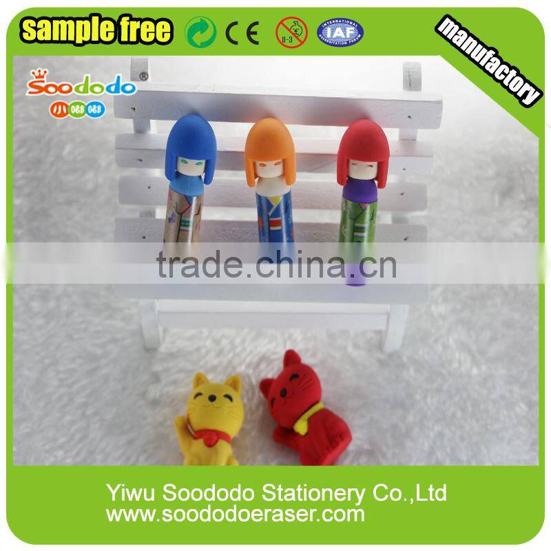Japanese baby shaped Erasers For Promotional Various Stationery Kids Children Toy
