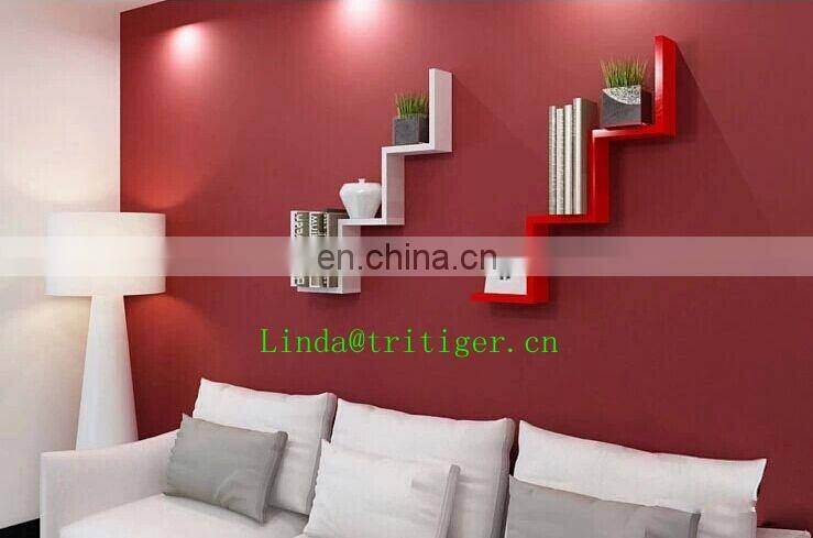 Hot sale wood modern curved wall shelf shelves