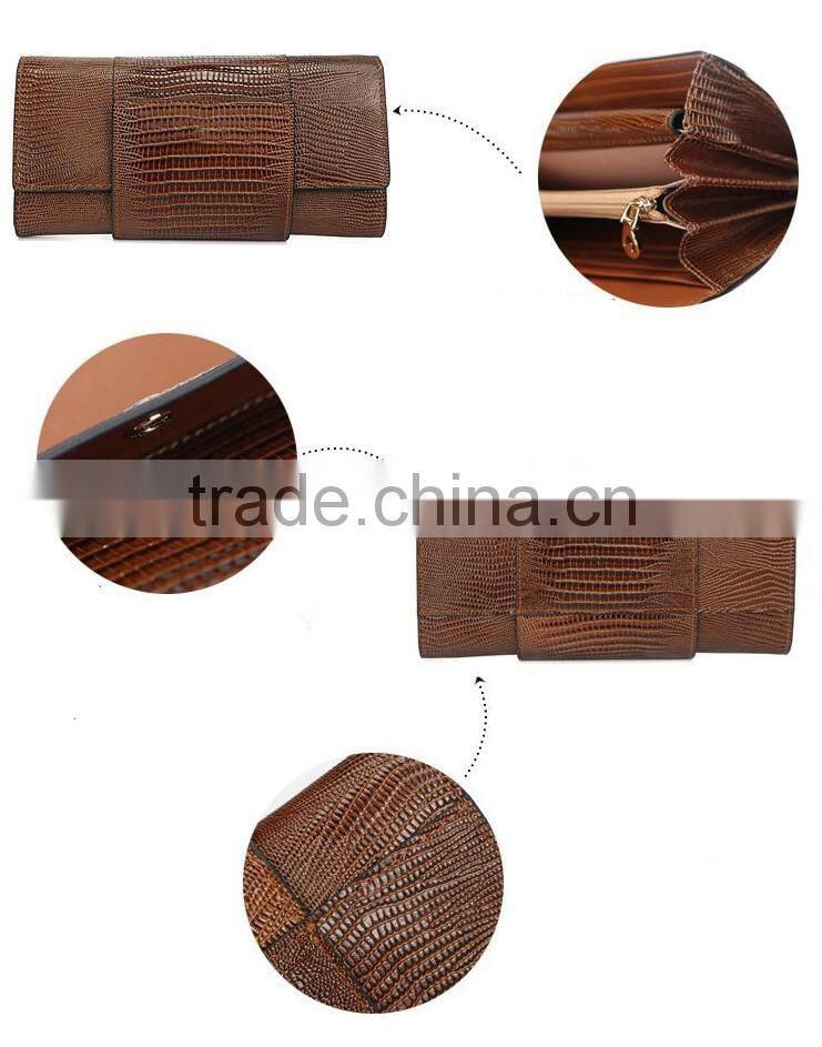 high grade lizard wallet high capacity cow leather long style wallet multi bags purse male fashion women money bag