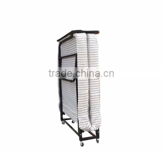 Hot Sell Metal Hotel Extra Foam Folding Bed With Head Board