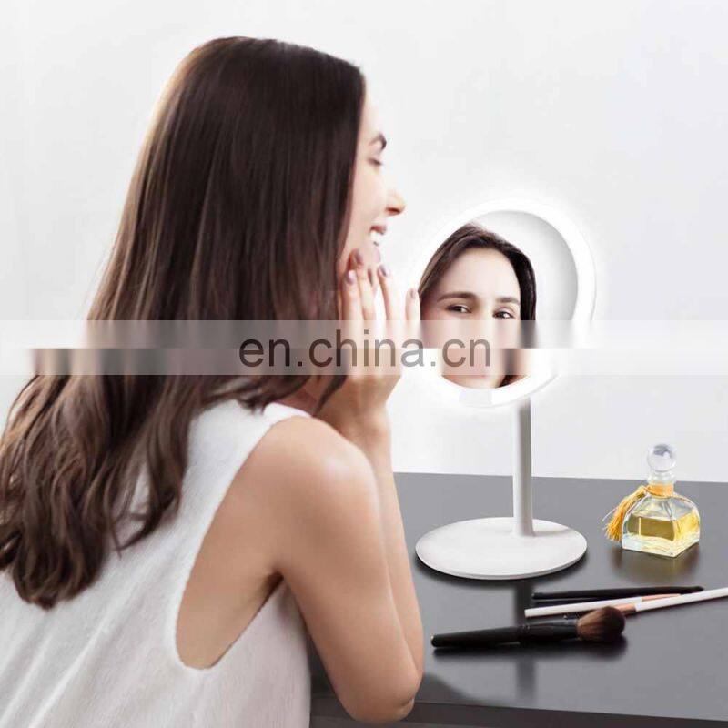 Xiaomi Mijia AMIRO Mirror Dimmable Adjustable Countertop 60 Degree 2000mAh Rotating Daylight Cosmetic Makeup Led Mirror