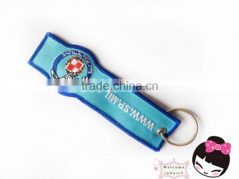 Custom fabrics plane badge key ring Embroidery Patch