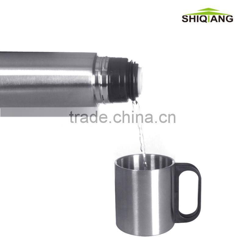 3pcs colored promotional souvenir gift set 1pcs 500ml vacuum flask 2pcs 220ml coffee cups