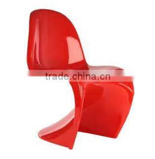 Hot sale famous designer S shape fiberglass Verner chair replica