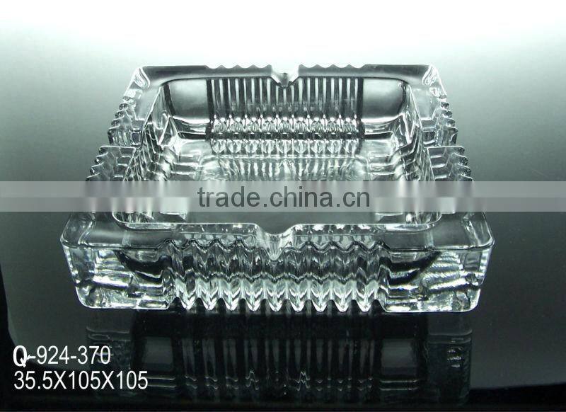 High Quality Round Clear Glass Cigar Ashtray