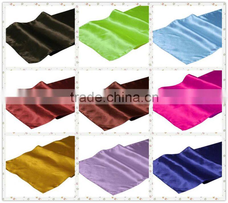 hot selling ployester satin table runner for wedding decoration