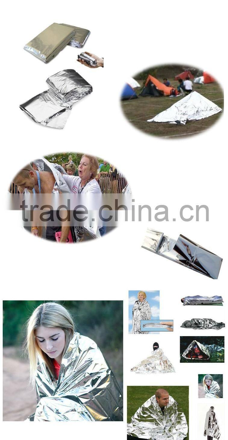 Emergency blankets used in thermal rescue made of mylar