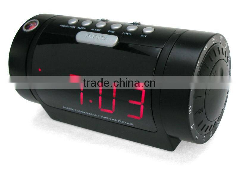 long shape desktop Projector Clock Radio