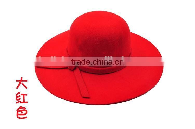 Wholesale Fashion Ladies Women Wide Brim Floppy Wool Felt Hat
