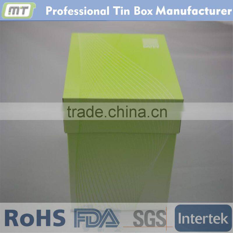 Wholesale good quality square tea tin box