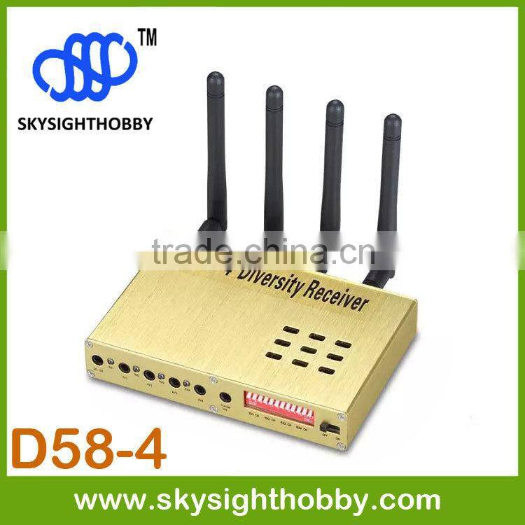Promotion receiver D58-4 FPV 5.8G 4CH Audio Video 5.8GHz Diversity Receiver