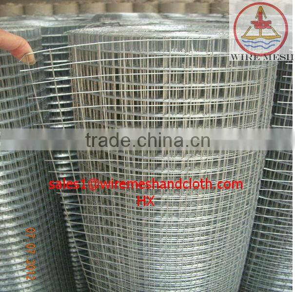 1x1 galvanized and pvc coated welded wire mesh