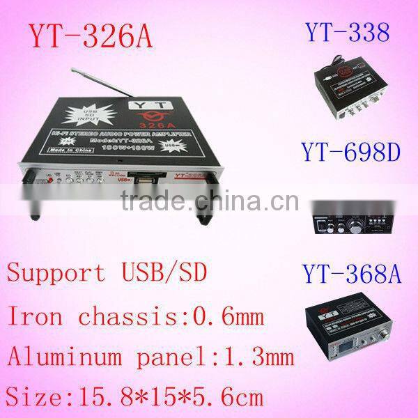 foshan home appliance amplifier YT-326A with FM & support CD/DVD/VCD input HOT!!!Top sell
