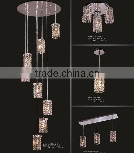 Modern Many Arms Chandelier White