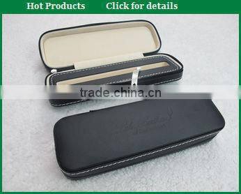 Handmade manufacture PU leather pen box for business