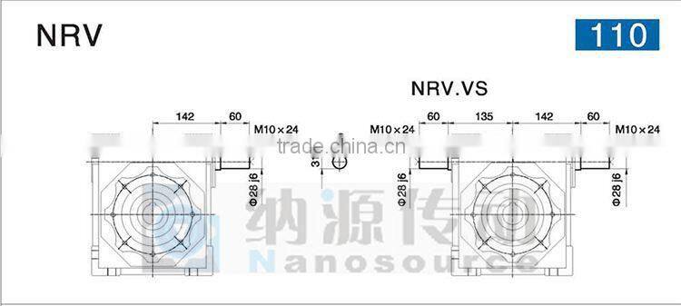 NRV 110 25:1 Gearboxes for Rotary Cultivators Motor Reducer