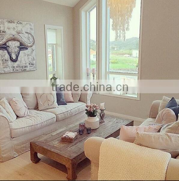 French Provincial Furniture Rustic Cross Wood Top Coffee Table Sofa Table