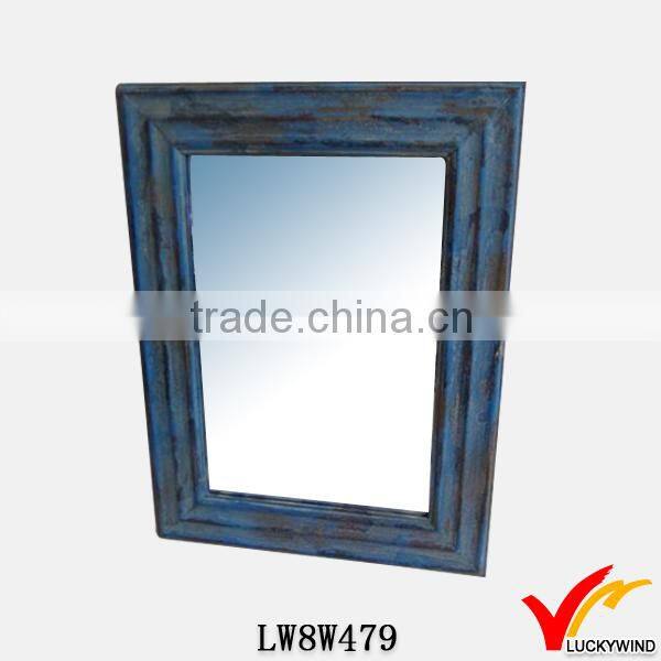 shabby blue small decorative framed wall mirrors