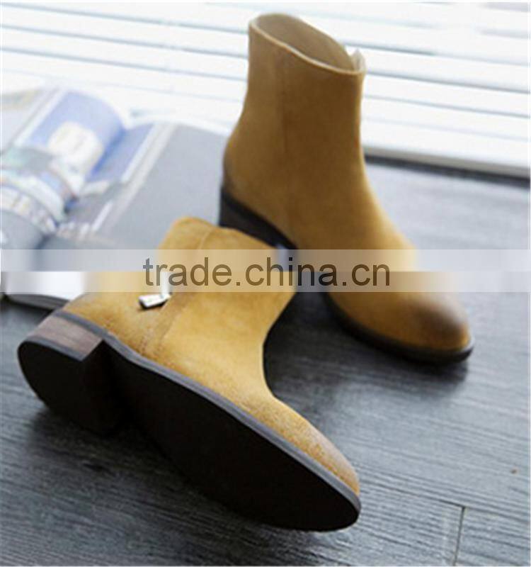 Stylish yellow zipper red bottom ankle boots USA hottest