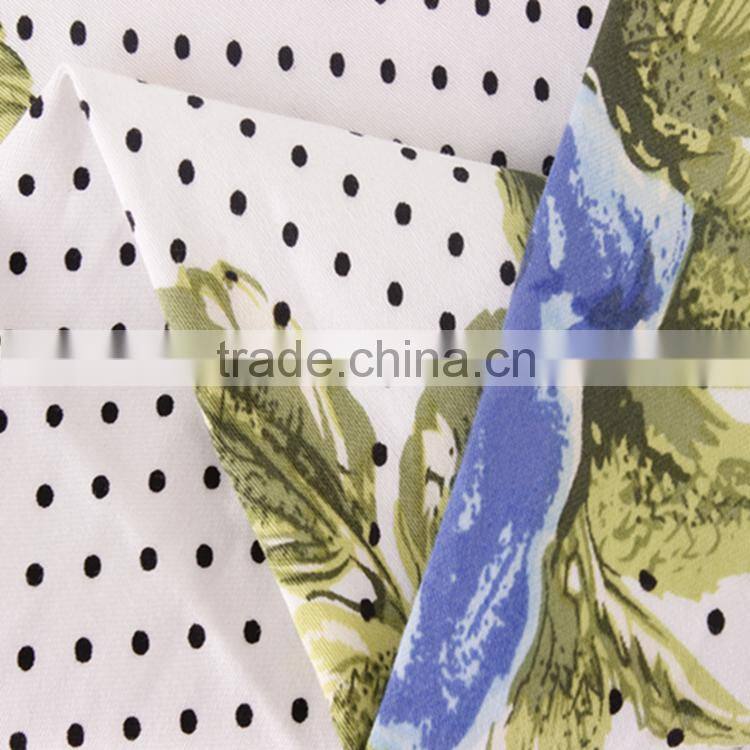 flower and dots print textiles 100% cotton fabric for bulk wholesale clothing