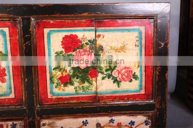 Chinese antique Mongolia TV cabinet