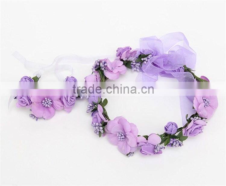 DSFG001C Hot Diy flower crown garland Children's hair accessory Head band/ hair band