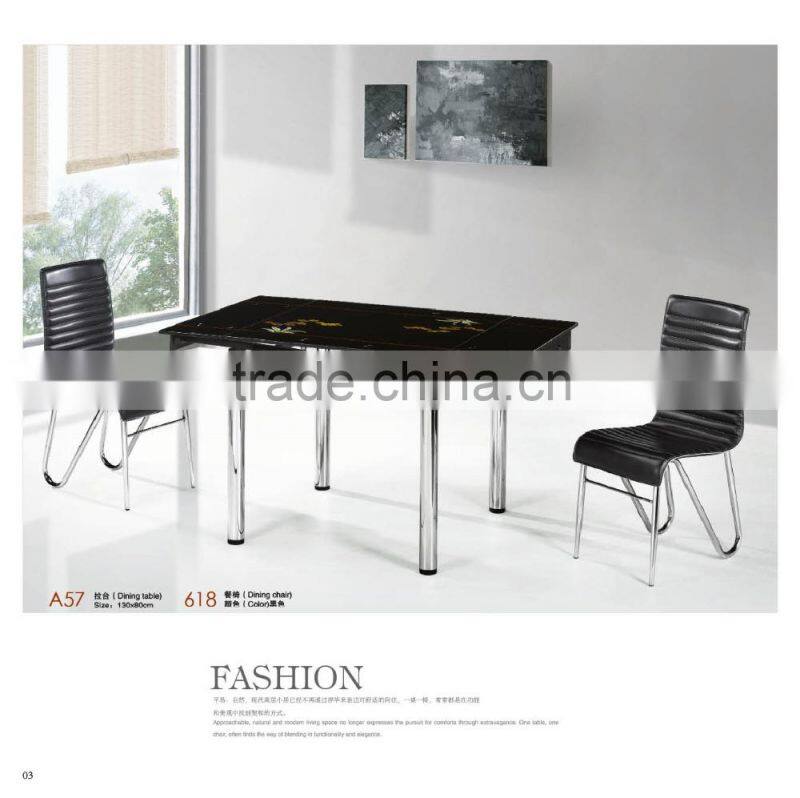 high quality glass top stone base dining table factory sell directly YY19