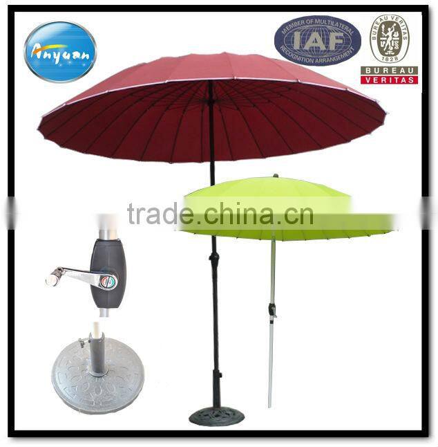 polyester crank umbrella with 24 panels