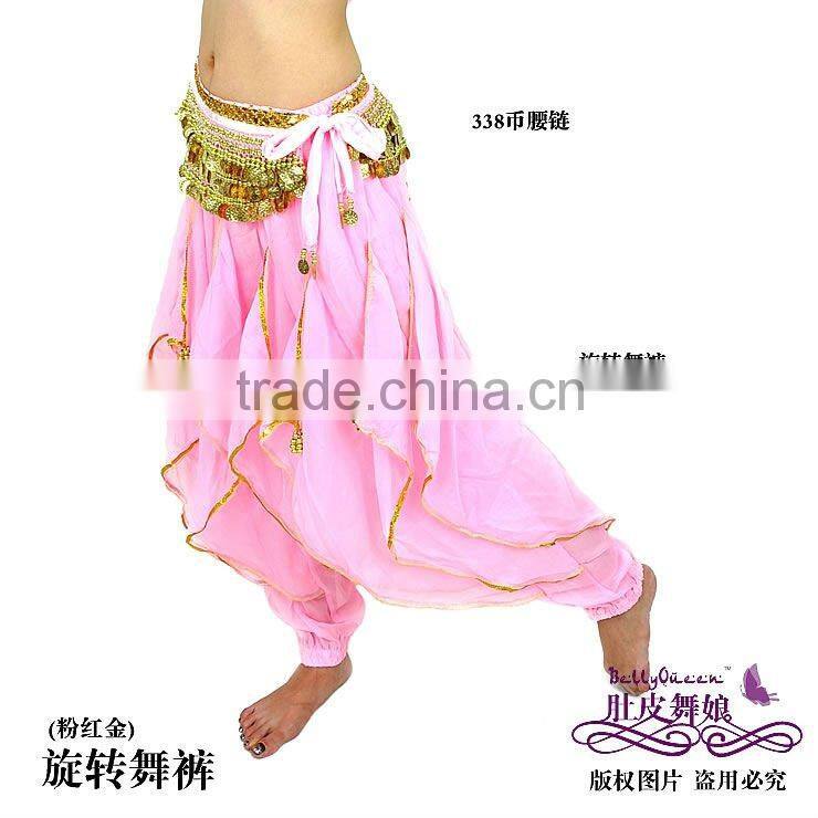 pink belly dance harem pants,chiffon costume for belly dancing,belly dance wear,belly dance clothes,belly dancing clothes