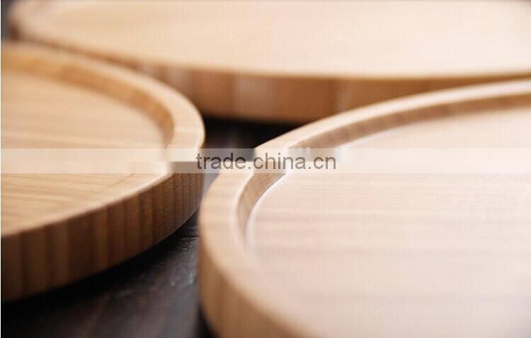 Hotel use beauty bamboo round food tray