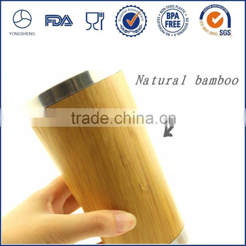 Bulk Supply Natural double wall bamboo coffee cup/bamboo cup mug