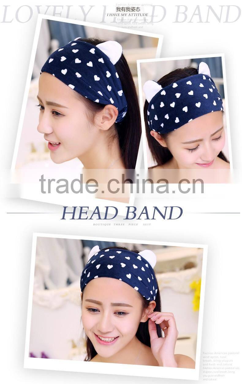 Soft hairband polyester material cute animal headband for girls gift
