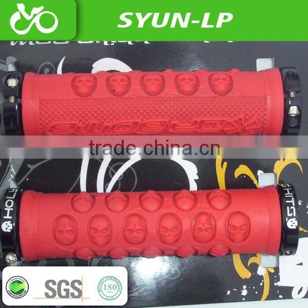 sanyun bicycle parts factory hot sell colored bicycle grips skull bicycle grip
