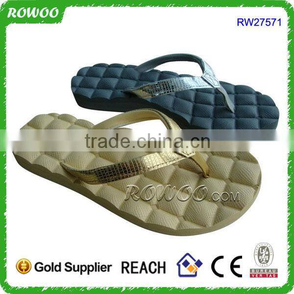 womens leather massage flip flop, outdoor leather flip flop slippers, massage flip flops eva and rubber