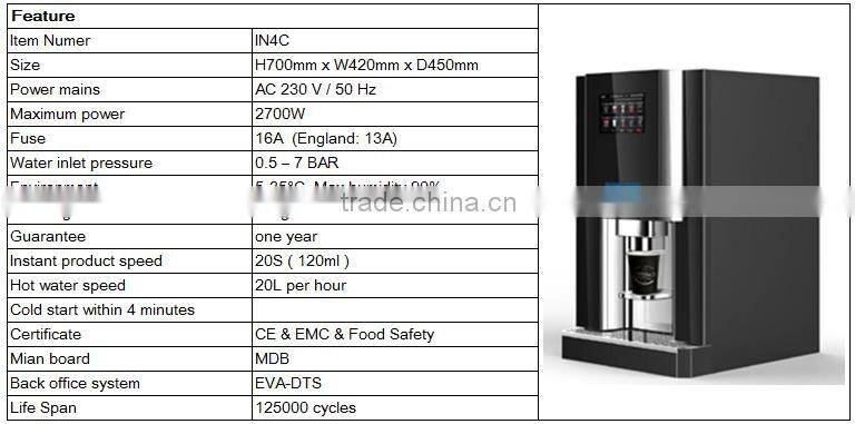 IN4C 3 in 1 cappuccino instant coffee powder machine