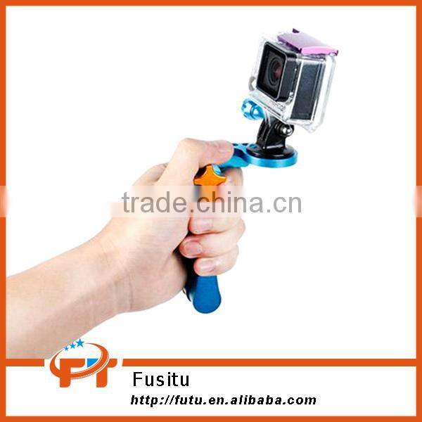 CNC Aluminium Low Angle Foldable Pocket Stabilizer Hand Grip Mount Adapter Holder Monopod For Gopro 1 2 3 3+ 4